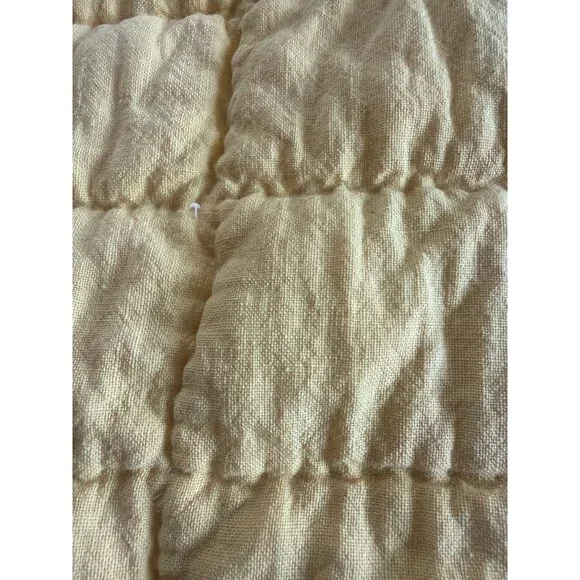 Vintage Handmade Patchwork Quilt 80x62 Multicolor Scrap Quilt Yellow Back - Picture 15 of 16